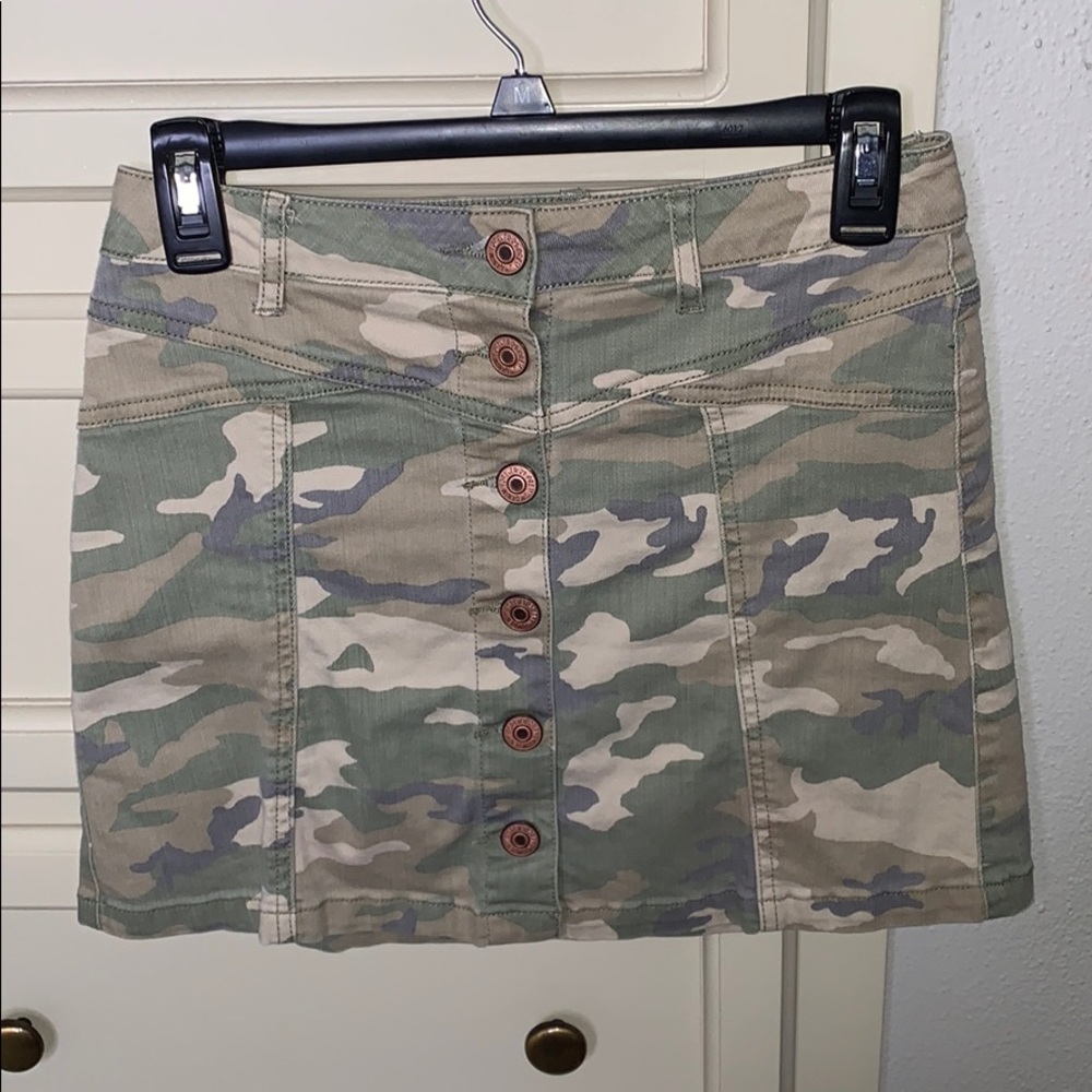 camo miniskirt